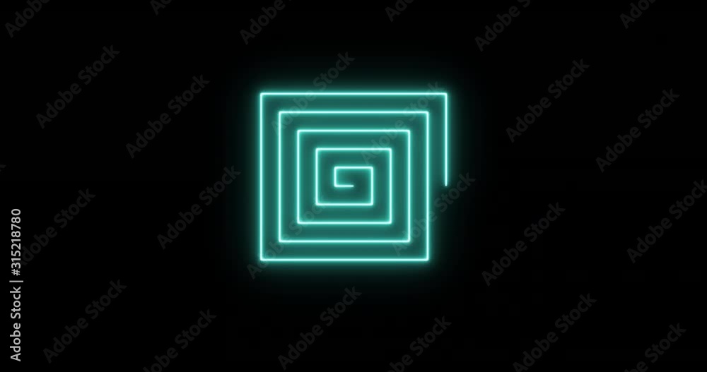 Beautiful rectangle neon spiral Beautiful rectangle neon spiral