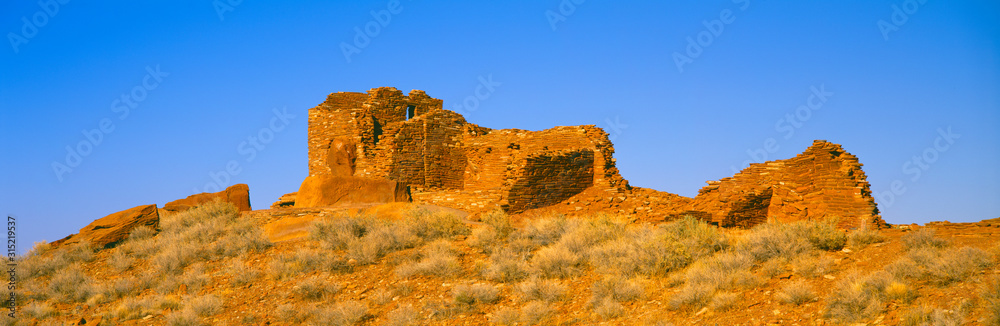 Ruins of 900 year old Hopi village, Wupatki National Monument, Arizona