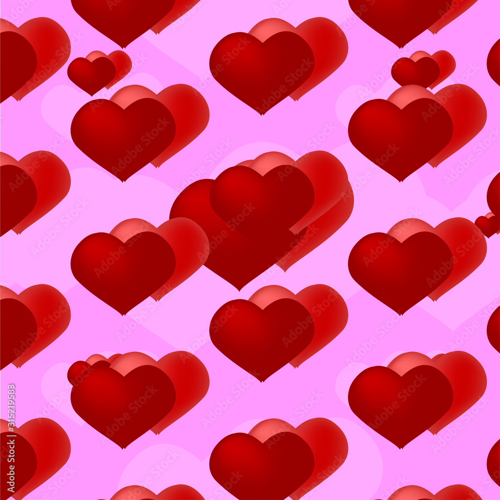 red hearts on a pink background, red hearts on a pink background