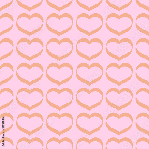 pattern with hearts on a pink background