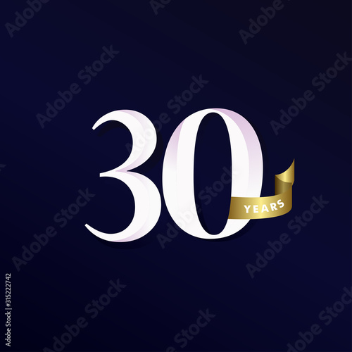 30 Years Anniversary Celebration Vector Template Design Illustration