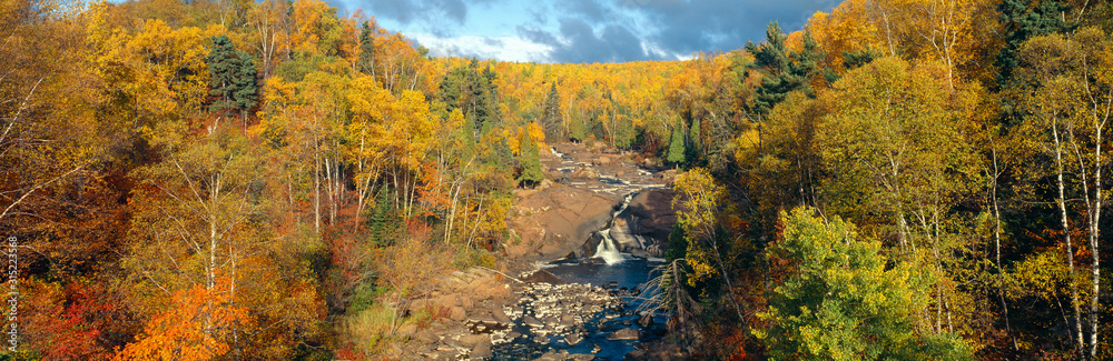 Autumn color along Beaver River and Beaver Bay, Minnesota