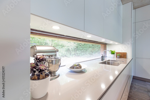 Modern white kitchen photo