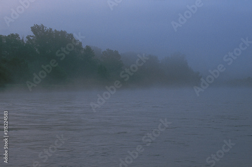 morning mist on the Drava River