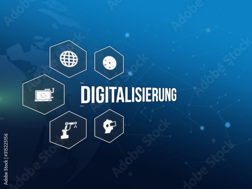Bild auf Leinwand Digitalisierung