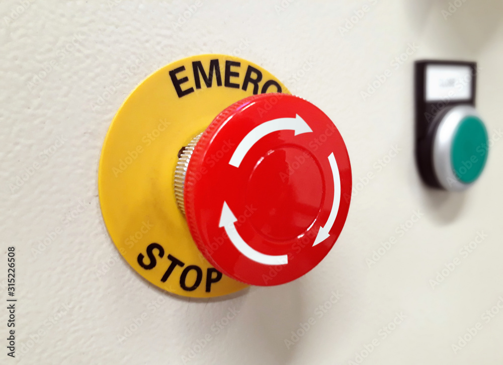 emergency stop button to cut off supply emergency stop button to cut off supply