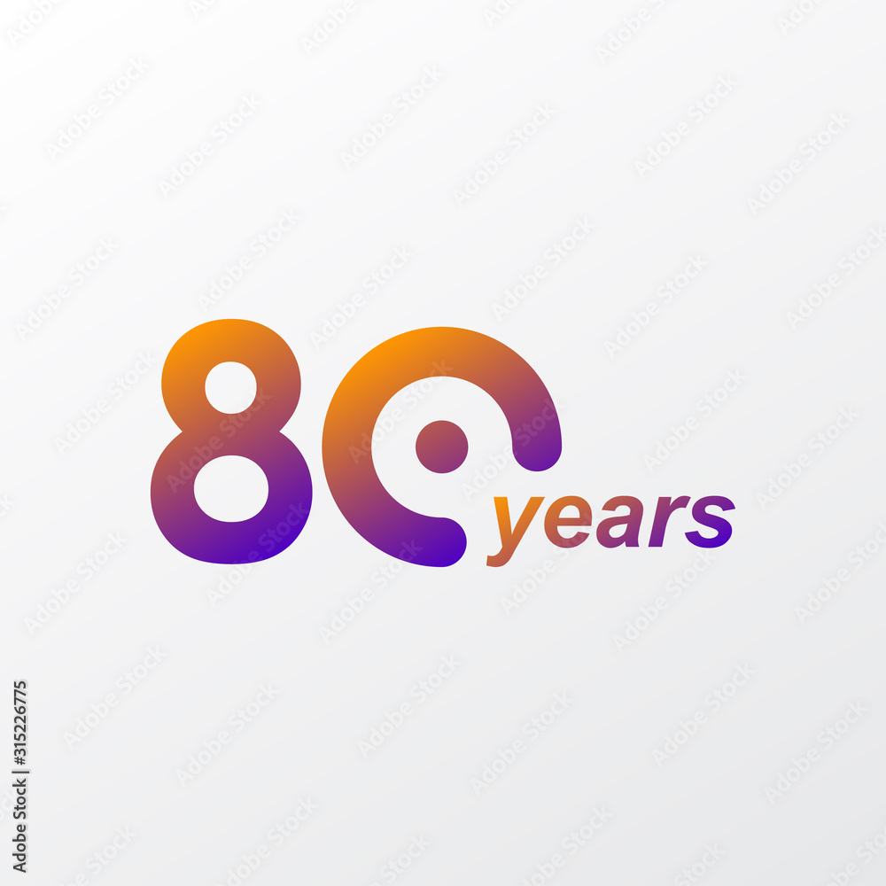 80 Years Anniversary Celebration Vector Template Design Illustration 80 Years Anniversary Celebration Vector Template Design Illustration