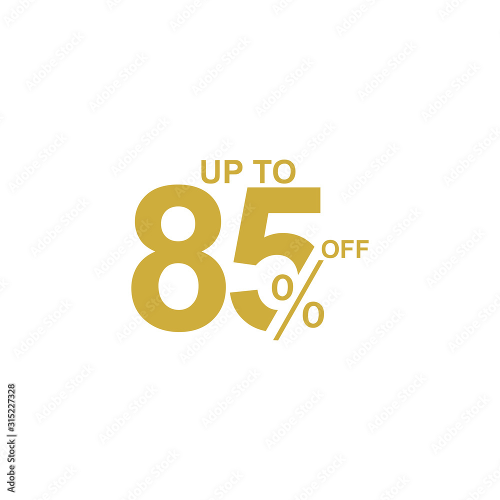 Discount Label up to 85% off Vector Template Design Illustration Discount Label up to 85% off Vector Template Design Illustration