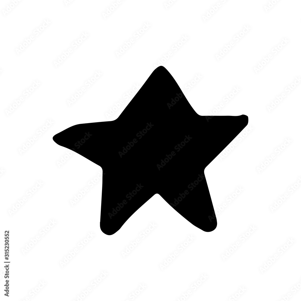 Single element of star in doodle business set. Hand drawn vector illustration for cards, posters, stickers and professional design. Single element of star in doodle business set. Hand drawn vector illustration for cards, posters, stickers and professional design.
