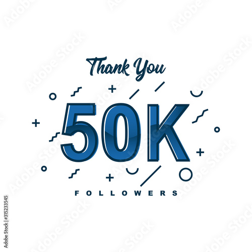 Thank You 50k Followers Template Design