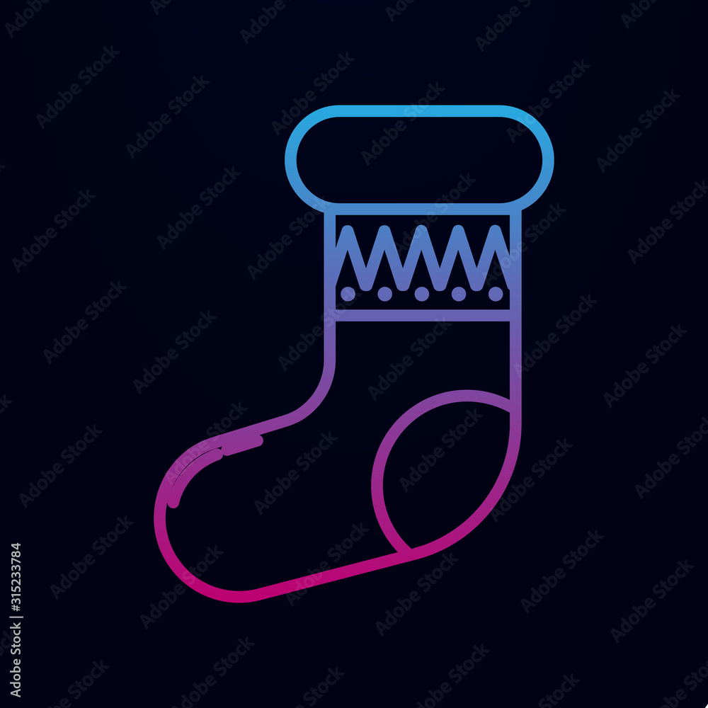 Sockss line nolan icon. Simple thin line, outline vector of web icons for ui and ux, website or mobile application Sockss line nolan icon. Simple thin line, outline vector of web icons for ui and ux, website or mobile application