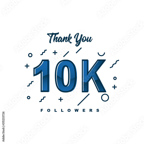 Thank You 10k Followers Template Design