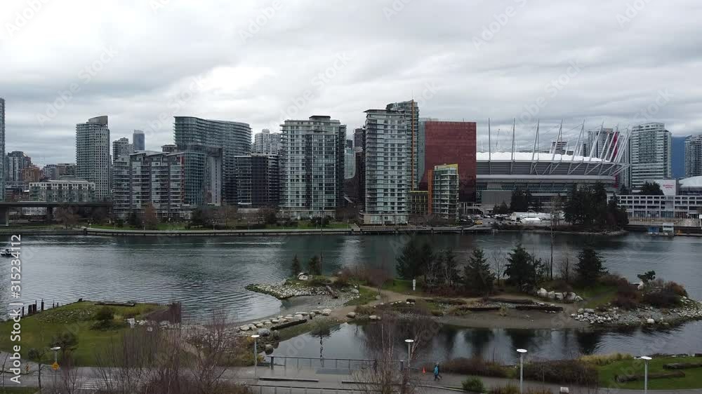 False Creek and the view on Vancouvers downtown from Olympic village False Creek and the view on Vancouvers downtown from Olympic village