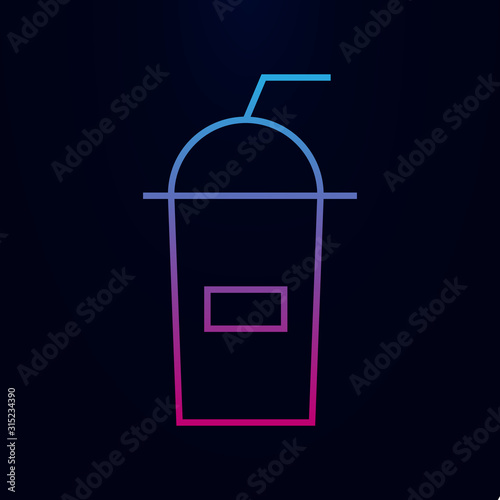 Silhouettes of plastic cup line nolan icon. Simple thin line, outline vector of web icons for ui and ux, website or mobile application