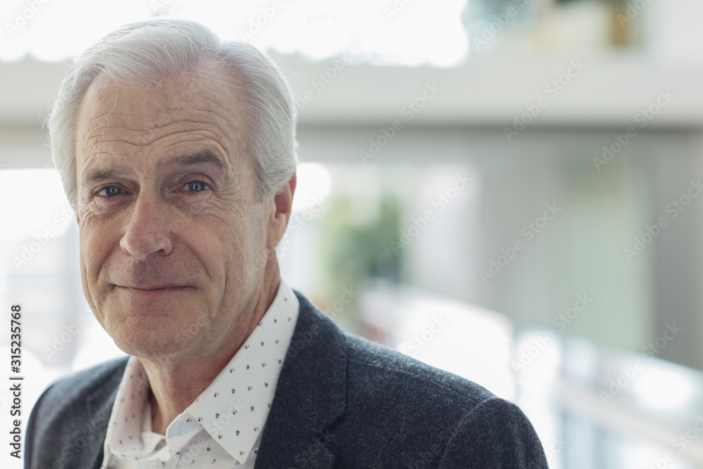 Close up portrait confident senior businessman Close up portrait confident senior businessman