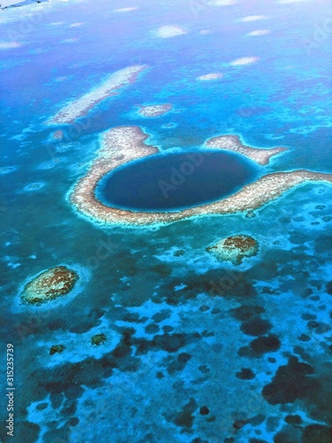 Canvas Print great blue hole belize