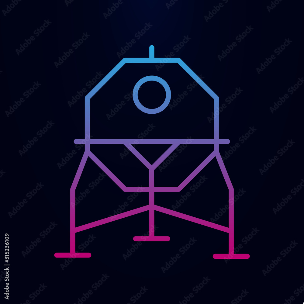 Space station nolan icon. Simple thin line, outline vector of web icons for ui and ux, website or mobile application Space station nolan icon. Simple thin line, outline vector of web icons for ui and ux, website or mobile application