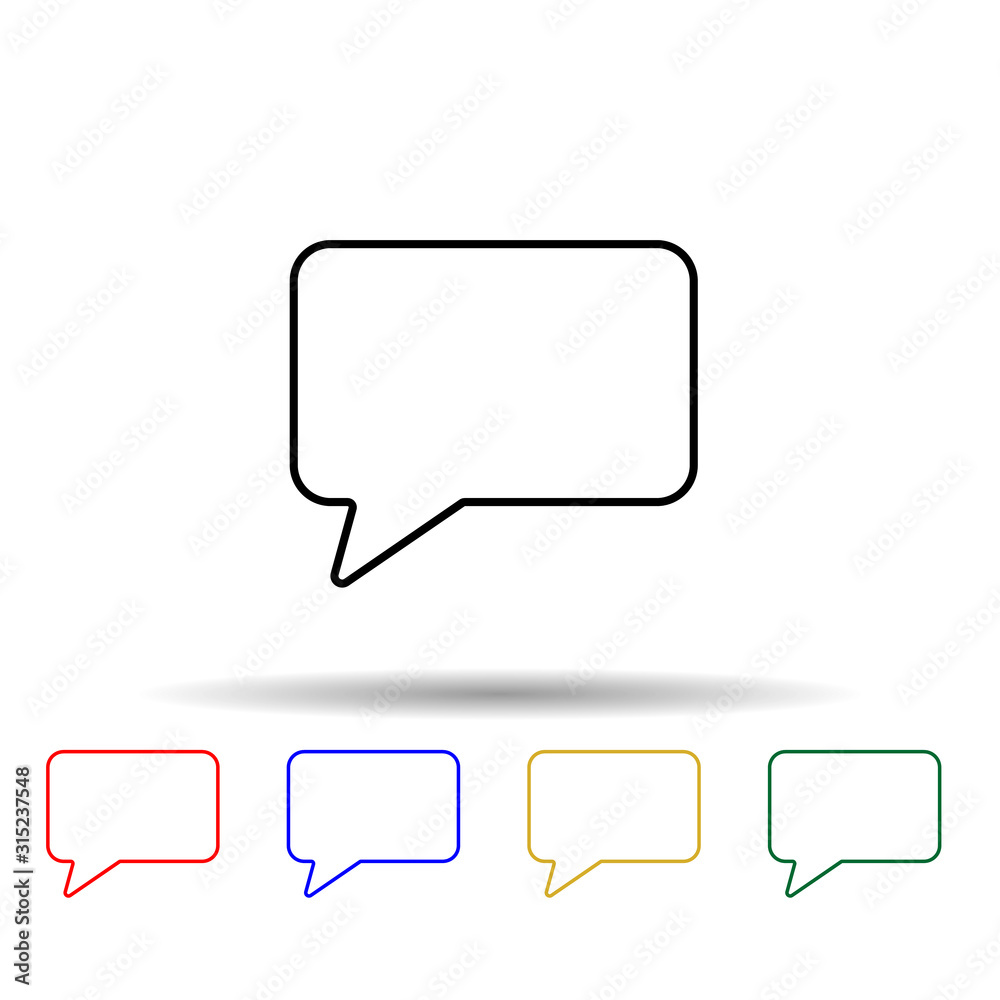 bubble messages multi color style icon. Simple thin line, outline vector of web icons for ui and ux, website or mobile application bubble messages multi color style icon. Simple thin line, outline vector of web icons for ui and ux, website or mobile application