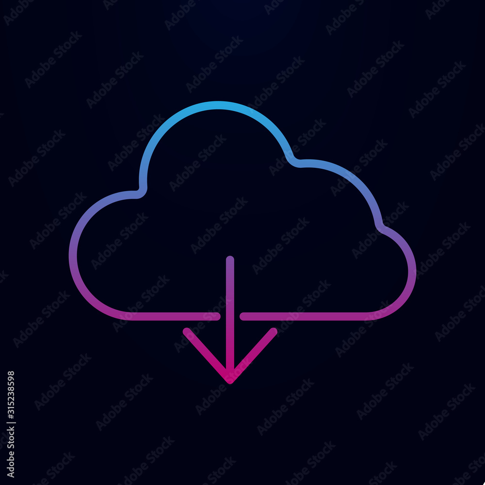 Booting from the cloud nolan icon. Simple thin line, outline vector of web icons for ui and ux, website or mobile application Booting from the cloud nolan icon. Simple thin line, outline vector of web icons for ui and ux, website or mobile application