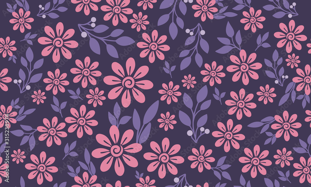 Valentine Flower design pattern background, with beautiful and seamless pink rose flower.