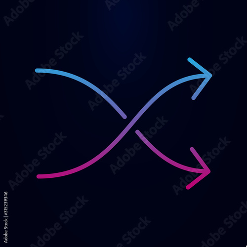 Intersecting arrows nolan icon. Simple thin line, outline vector of web icons for ui and ux, website or mobile application