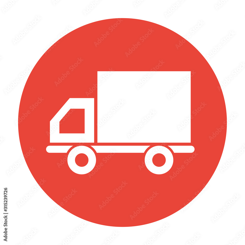 delivery service truck isolated icon delivery service truck isolated icon