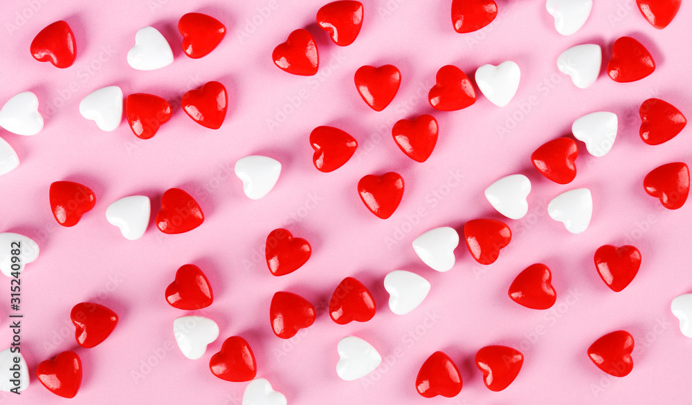Sweet heart candy. Valentine's Day concept.