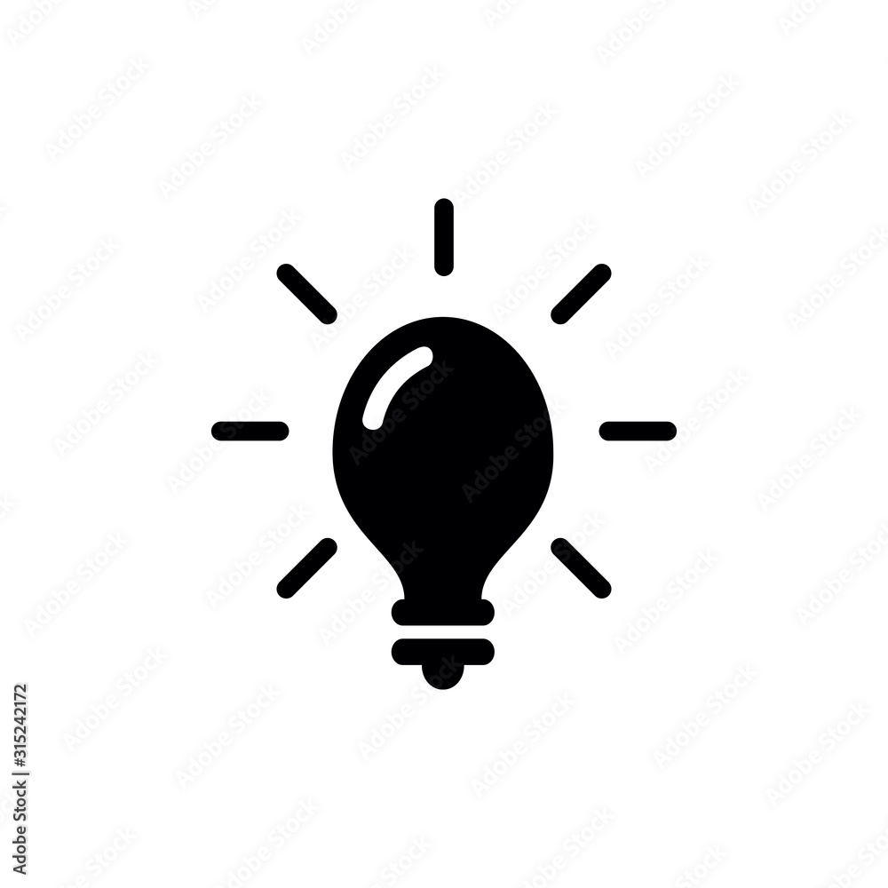 lamp icon, bright icon, light icon