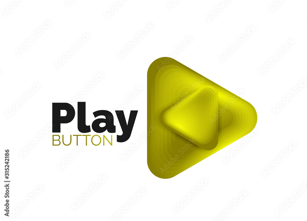 Play, arrow or download button icon, minimal design business logo template. 3d geometric bold in relief style with color blend steps effect. Vector Illustration For Wallpaper, Banner, Background, Card Play, arrow or download button icon, minimal design business logo template. 3d geometric bold in relief style with color blend steps effect. Vector Illustration For Wallpaper, Banner, Background, Card