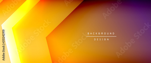 Arrow lines, technology digital template with shadows and lights on gradient background. Trendy simple fluid color gradient abstract background with dynamic straight shadow lines effect