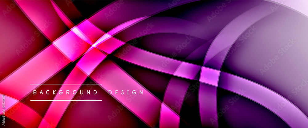 Dynamic trendy fluid color gradient abstract background with flowing wave lines. Vector Illustration - obrazy, fototapety, plakaty 