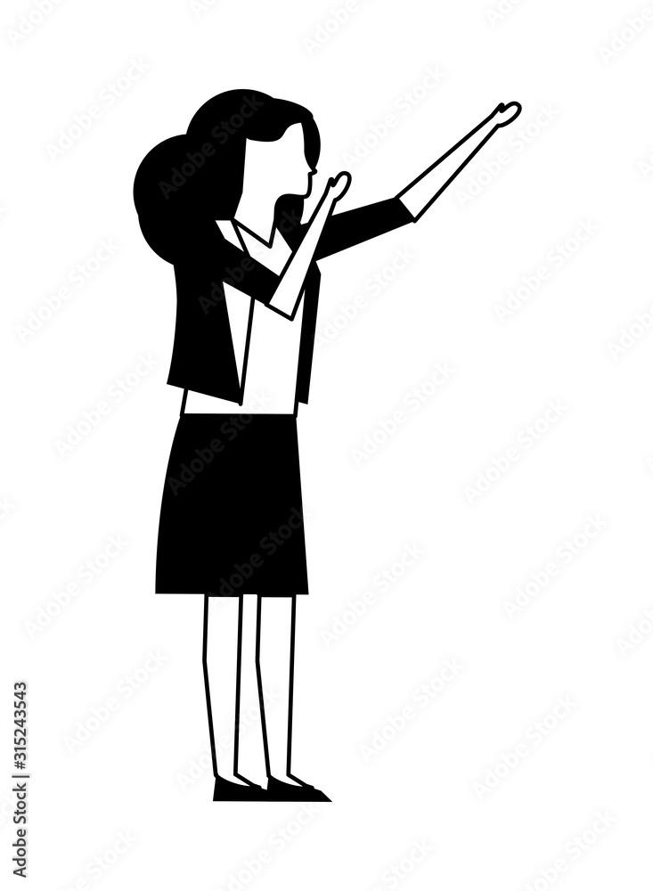 elegant businesswoman worker avatar character elegant businesswoman worker avatar character