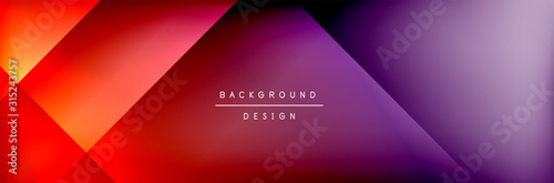 Abstract background - squares and lines composition created with lights and shadows. Technology or business digital template