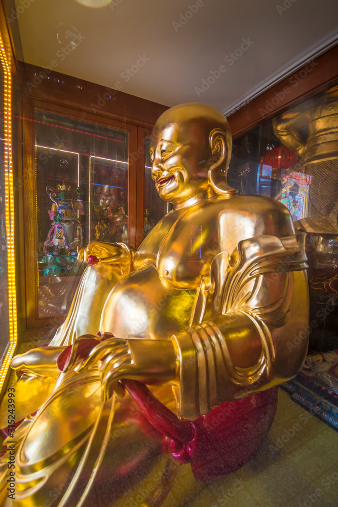 Fototapeta premium Gods and goddess at Leong San See temple (Buddhist temple in Singapore built in 1917)