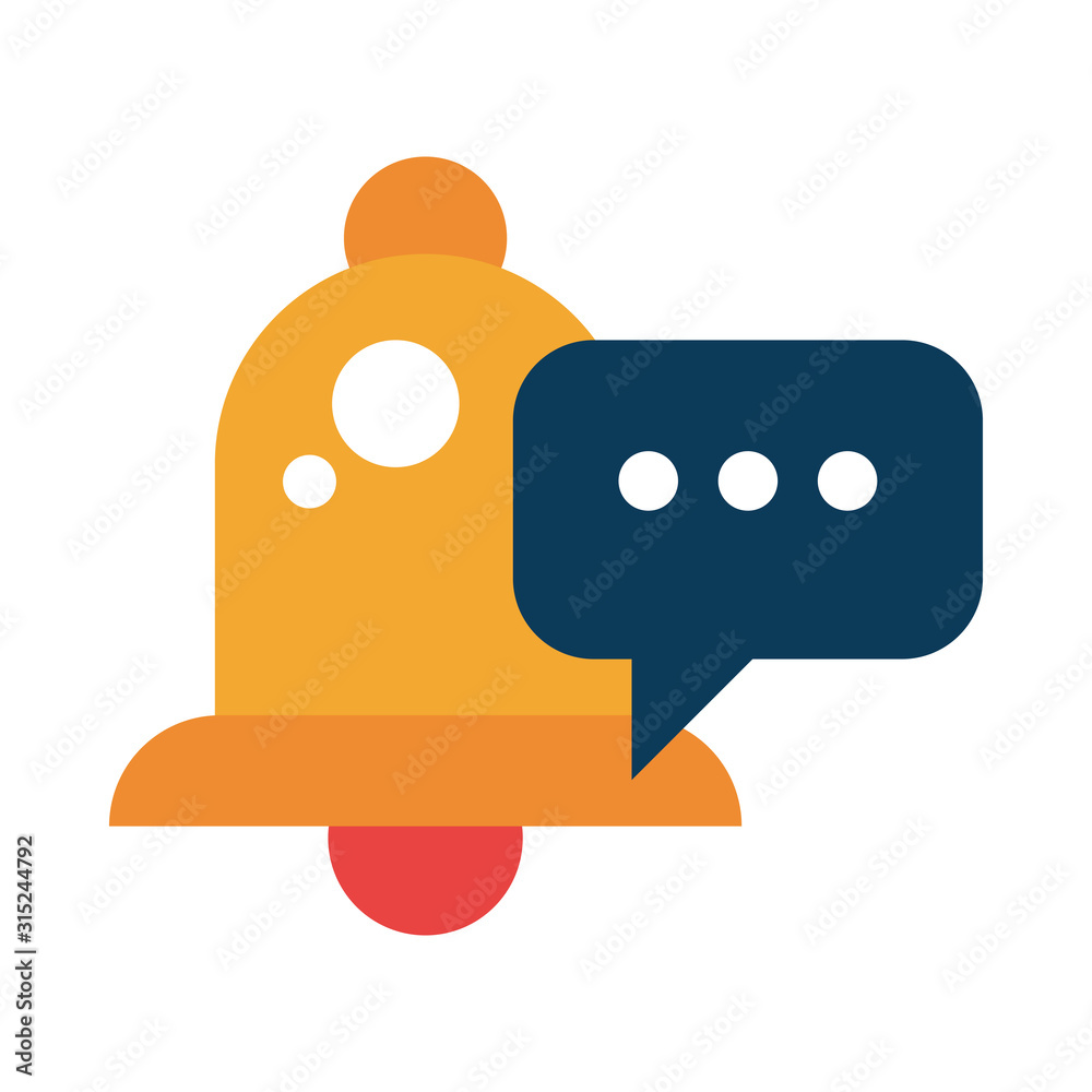 bell sound audio device with speech bubble