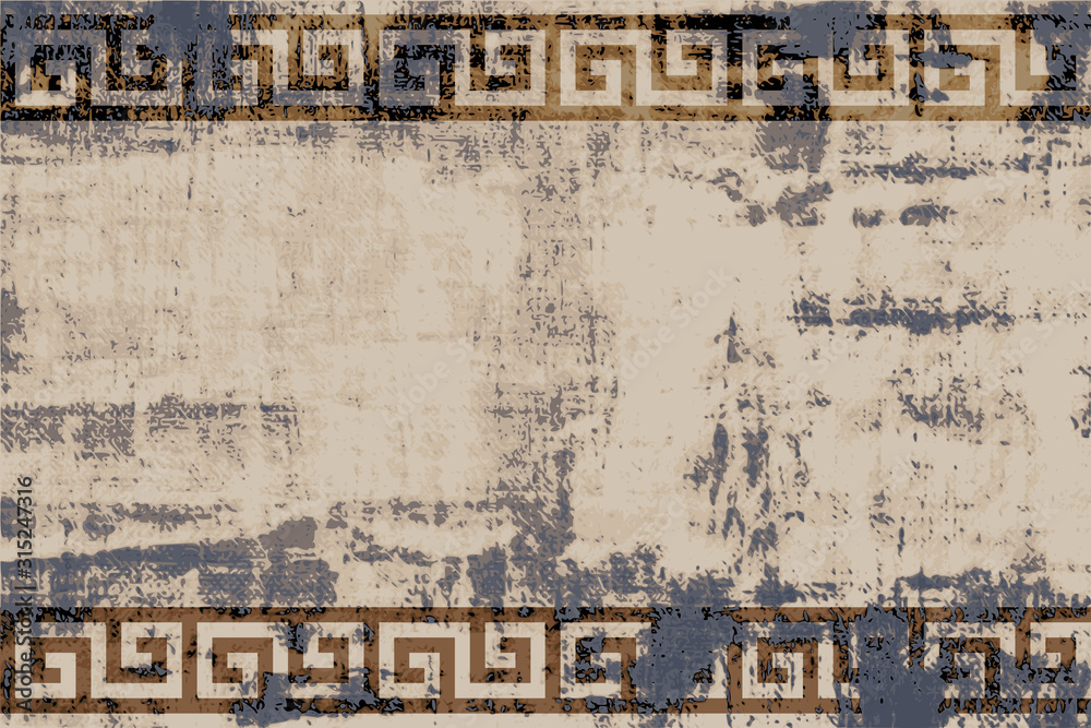 Vector background in grunge style. Ancient ethnic pattern.