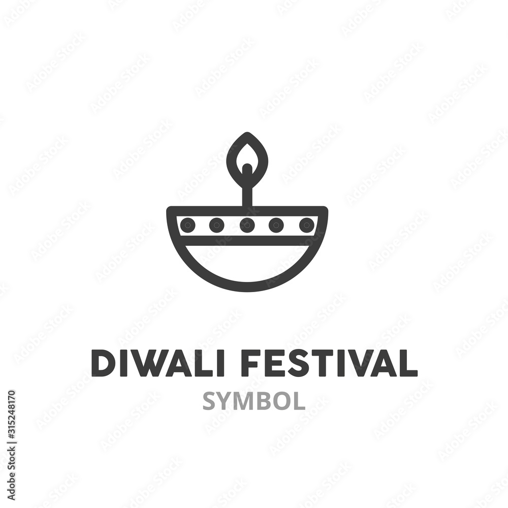 Candle thin line icon. Diwali Festival symbol. Vector illustration symbol elements for web design. Candle thin line icon. Diwali Festival symbol. Vector illustration symbol elements for web design.