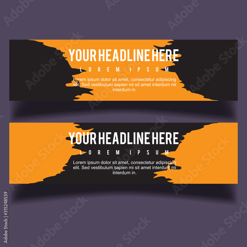 Vector abstract design banner web template.