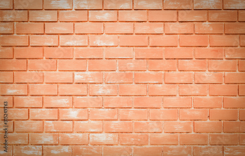 Vintage orange brick wall as background