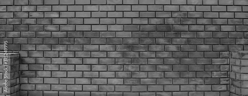 Brick wall surface or pattern, old black and white