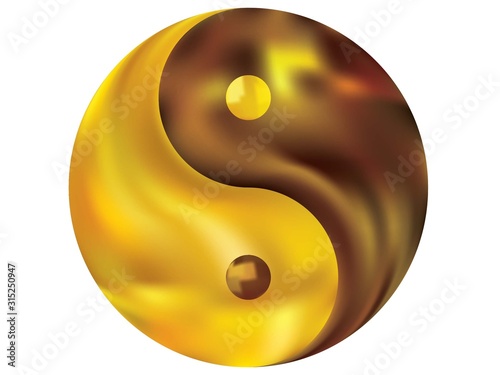 Mesh background in the form of yin yang.
