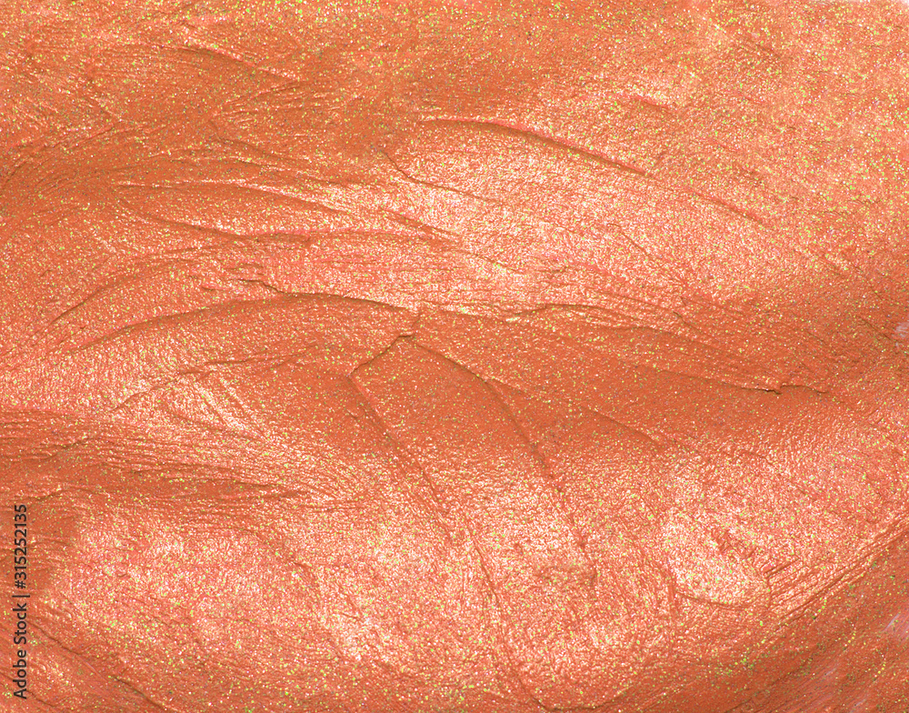 Fototapeta premium Beautiful textured orrange background with glitter. Colored shining surface. trend concept.