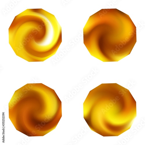 Set of polygonal chromatic backgrounds.