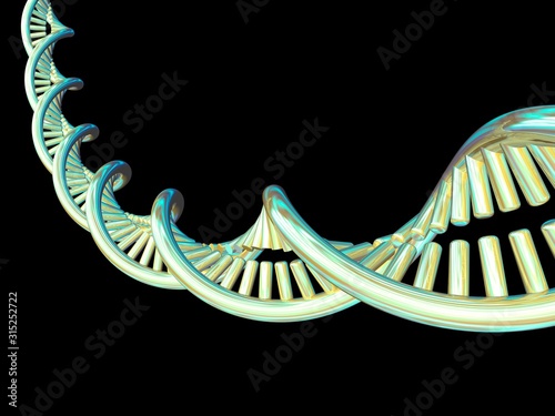 DNA molecule, computer artwork photo