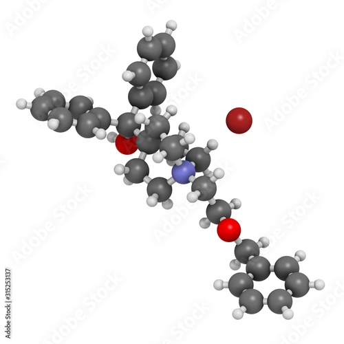 Umeclidinium bromide COPD drug molecule
