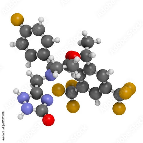 Aprepitant antiemetic drug molecule photo