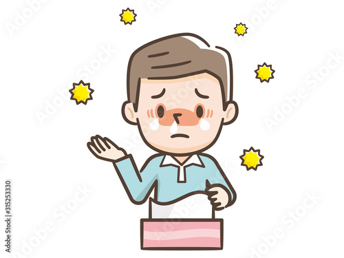 花粉症の男性