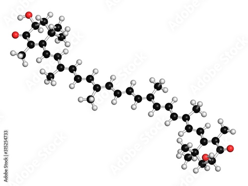 Astaxanthin pigment molecule photo