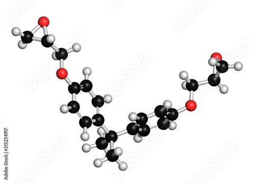 Bisphenol A diglycidyl ether molecule photo