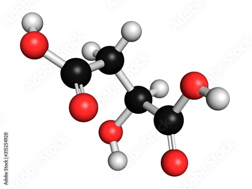 Malic acid fruit acid molecule photo